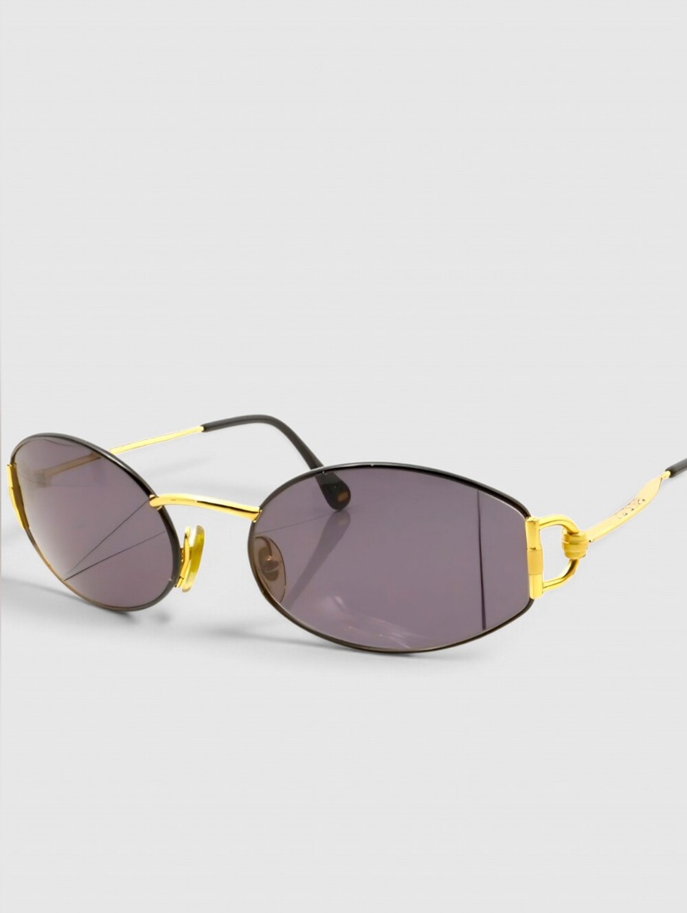 Gucci Horsebit Gold Frame Oval Sunglasses Vintage Unisex